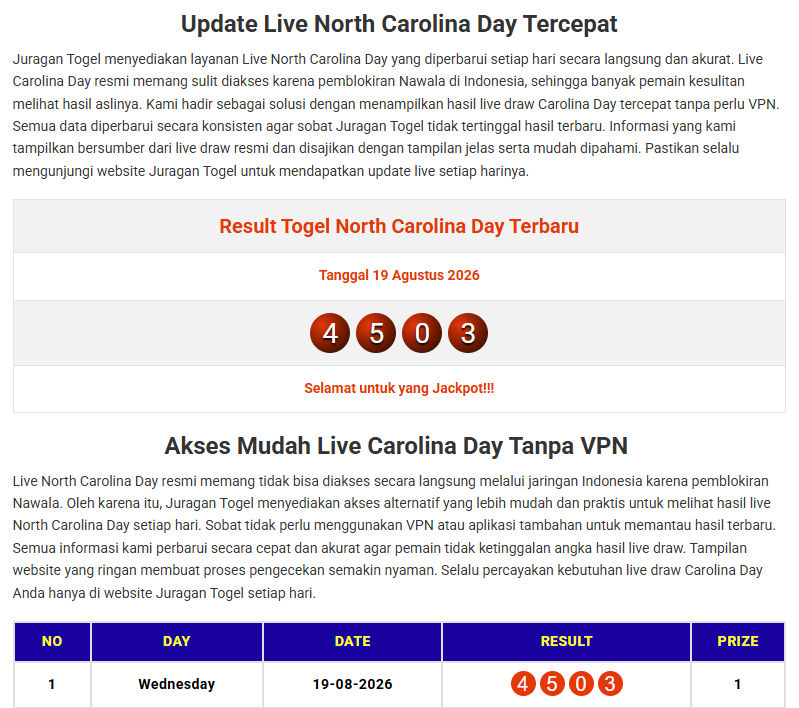 Live Carolina Day